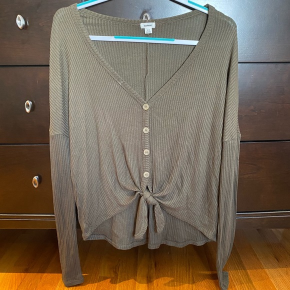 Garage Tops - Dark green garage long sleeve top